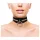 Rouge - leren halsband - verstelbaar - zwart