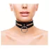 Rouge - leren halsband - verstelbaar - zwart
