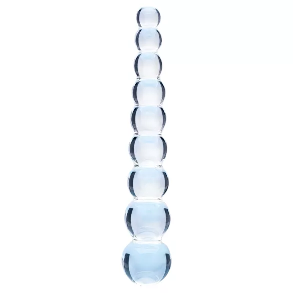 Clarity Elysian Pearls - glazen dildo met parels (transparant)
