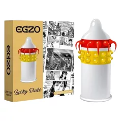 Egzo Lucky Dude - condoom met ribbels en tentakels - 1 stuk