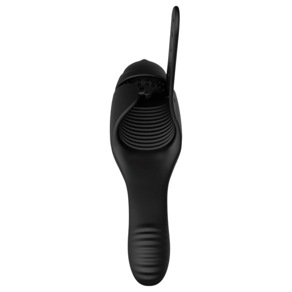 Lonely J-Bobbie - oplaadbare eikel vibrator met 2 motoren - zwart