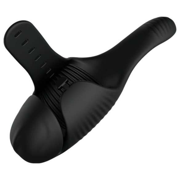 Lonely J-Bobbie - oplaadbare eikel vibrator met 2 motoren - zwart