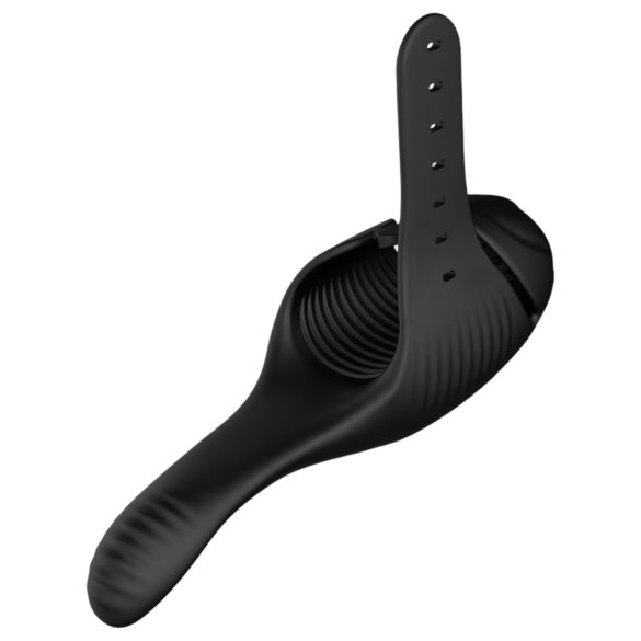 Lonely J-Bobbie - oplaadbare eikel vibrator met 2 motoren - zwart