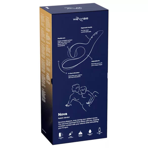 We-Vibe Nova 2 - App-gestuurde flexibele vibrator met clitorisstimulator (blauw)
