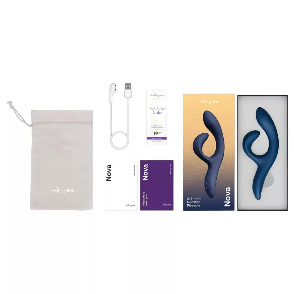 We-Vibe Nova 2 - App-gestuurde flexibele vibrator met clitorisstimulator (blauw)