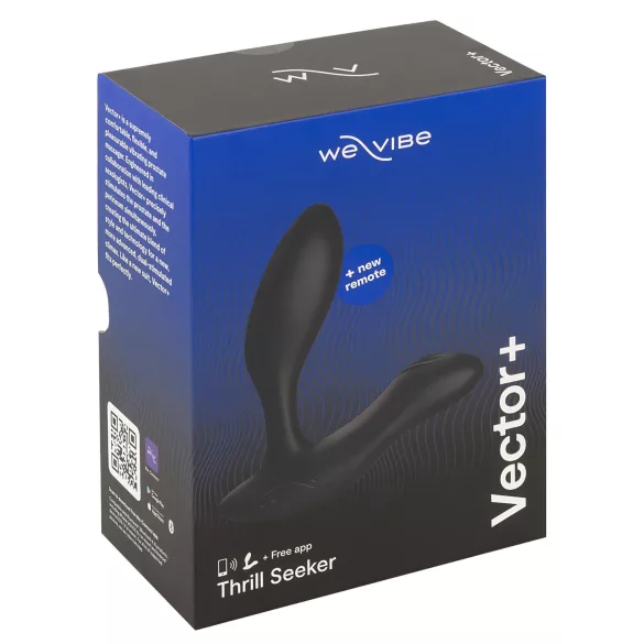 We-Vibe Vector+ - anale vibrator - oplaadbaar - app-bestuurbaar - zwart