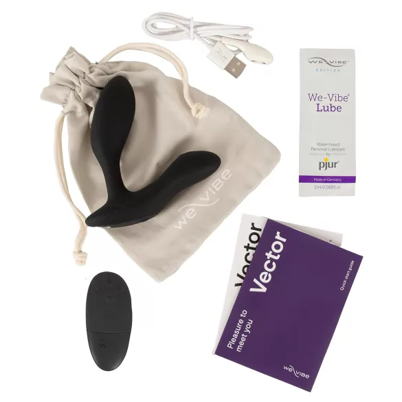 We-Vibe Vector+ - anale vibrator - oplaadbaar - app-bestuurbaar - zwart