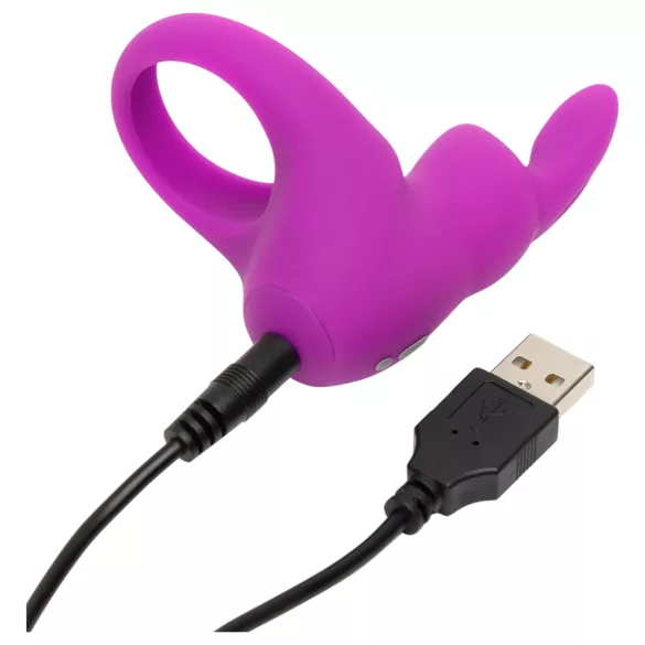Happyrabbit - vibrerende penisring - oplaadbaar - siliconen - paars