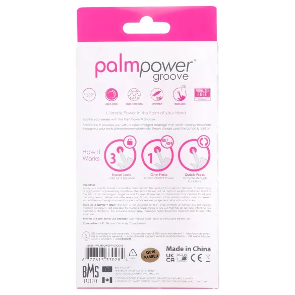 PalmPower - oplaadbare massage vibrator - roze