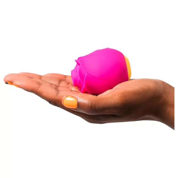 ROMP Rose - luchtdruk vibrator - clitorisstimulatie - siliconen - roze