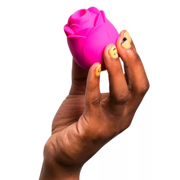 ROMP Rose - luchtdruk vibrator - clitorisstimulatie - siliconen - roze