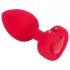 b-vibe heart - oplaadbare, draadloze anale vibrator (rood)