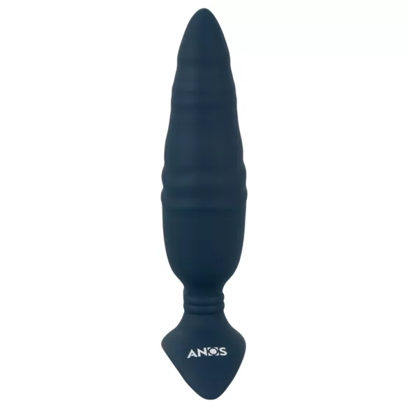 ANOS - anale vibrator met afstandsbediening - stotend - siliconen - blauw