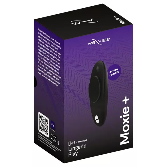 We-Vibe Moxie+ - draagbare clitoristrilller met app- en afstandsbediening (zwart)