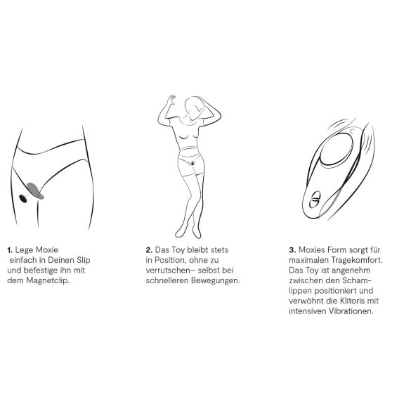 We-Vibe Moxie+ - clitorale vibrator - app gestuurd - zwart