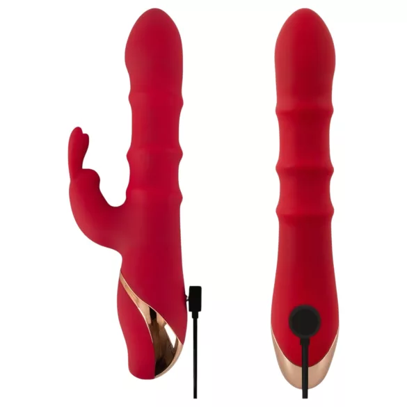 You2Toys Rabbit - rabbit vibrator - bewegende ring - silicone rood