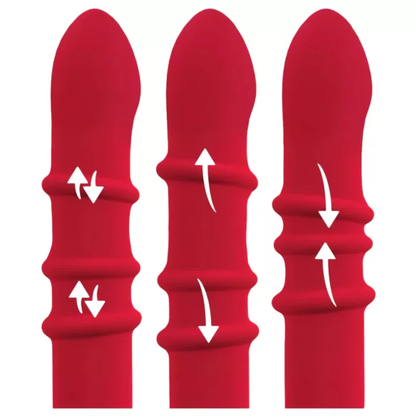 You2Toys Rabbit - rabbit vibrator - bewegende ring - silicone rood