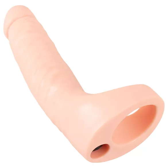 Realistixxx Double Fucker - opzetbare anale vibrator (natuurkleur)