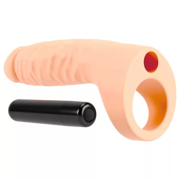 Realistixxx Double Fucker - opzetbare anale vibrator (natuurkleur)