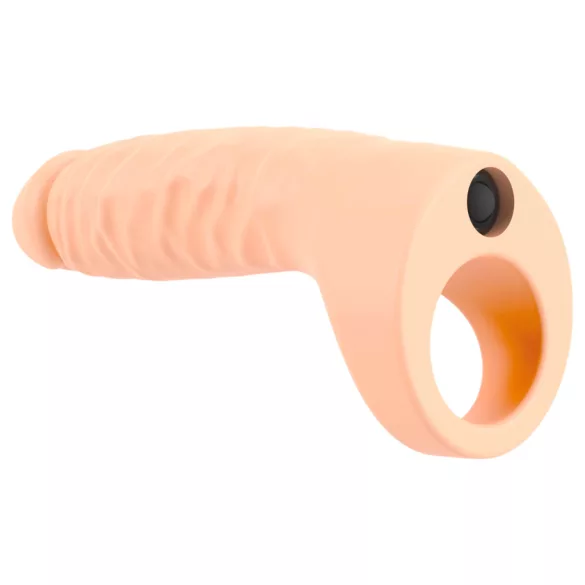 Realistixxx Double Fucker - opzetbare anale vibrator (natuurkleur)