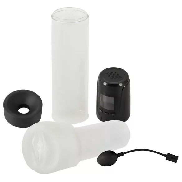 Mister Boner - oplaadbare, automatische penispomp (zwart-transparant)