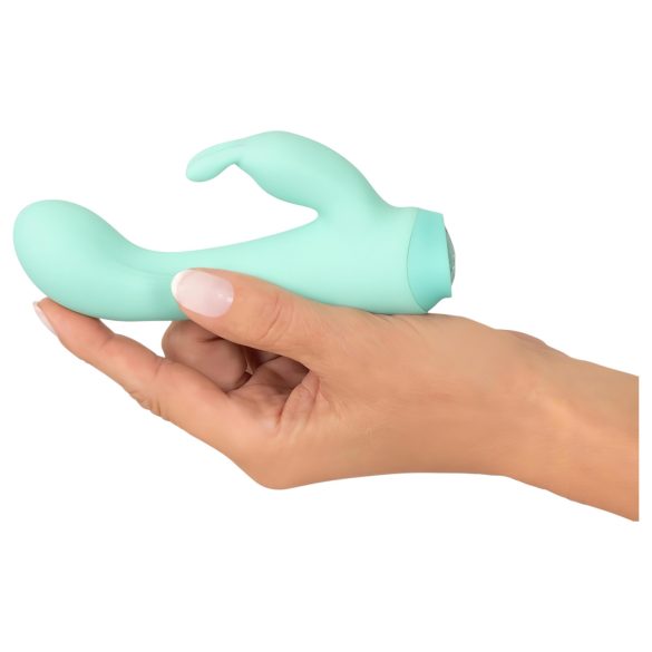 Cuties Mini 4 - oplaadbare, waterdichte, konijnvibrator (groen)