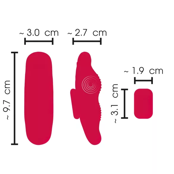 Smile - vibrerende slip met afstandsbediening - oplaadbaar - rood