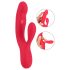 Smile Thumping Rabbit - Oplaadbare 3-motor vibrator (rood)