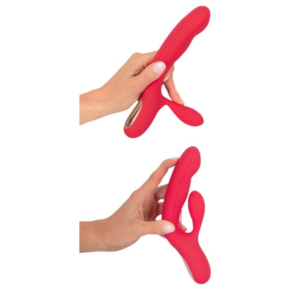 Smile Thumping Rabbit - Oplaadbare 3-motor vibrator (rood)