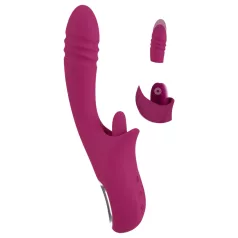   Javida - Vibrator met likfunctie en stootfunctie - silicone - paars