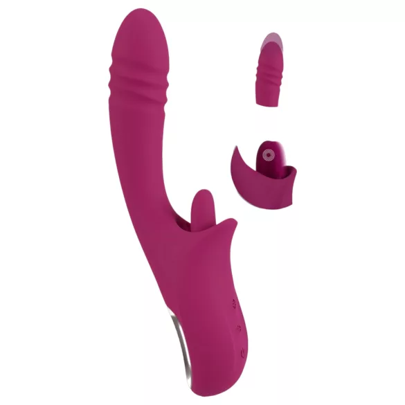 Javida - Vibrator met likfunctie en stootfunctie - silicone - paars