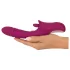 Javida - Vibrator met likfunctie en stootfunctie - silicone - paars