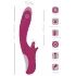 Javida - Vibrator met likfunctie en stootfunctie - silicone - paars
