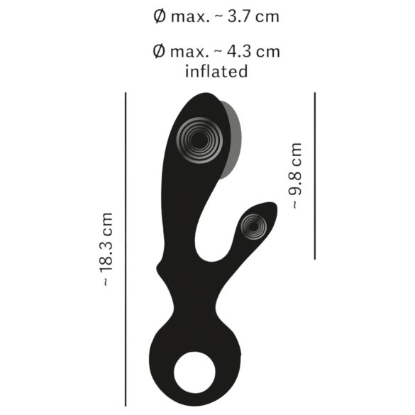 Eternal - opblaasbare clitoris-arm vibrator (zwart)