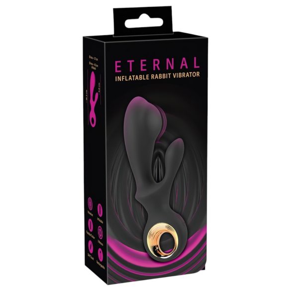 Eternal - opblaasbare clitoris-arm vibrator (zwart)