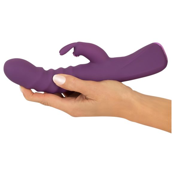 Javida - vibrator met stootfunctie en clitorisstimulator - siliconen - paars