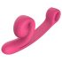 Snail Vibe Curve - duo vibrator voor clitoris en vagina - silicone - roze
