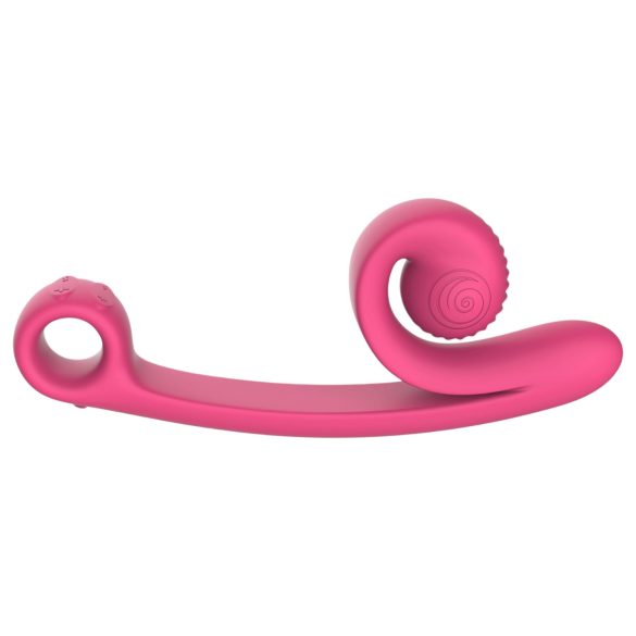 Snail Vibe Curve - duo vibrator voor clitoris en vagina - silicone - roze