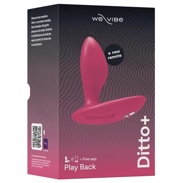 We-Vibe Ditto+ - App-gestuurde anaalvibrator (roze)