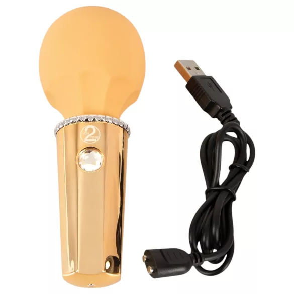 You2Toys - mini wand vibrator - oplaadbaar massage apparaat - geel