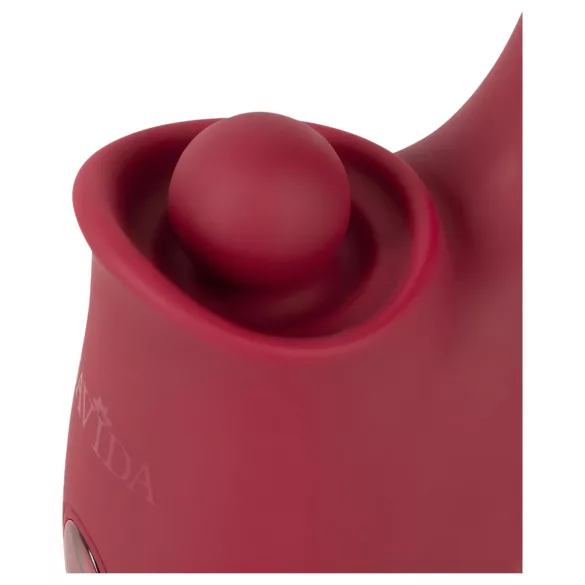 Javida - vibrator met tong - 3-in-1 functie - rood