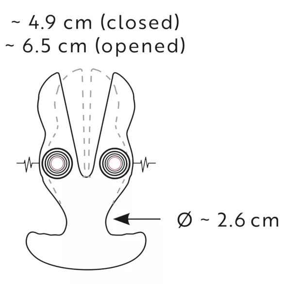 ANOS - dubbele anaal vibrator - zwart