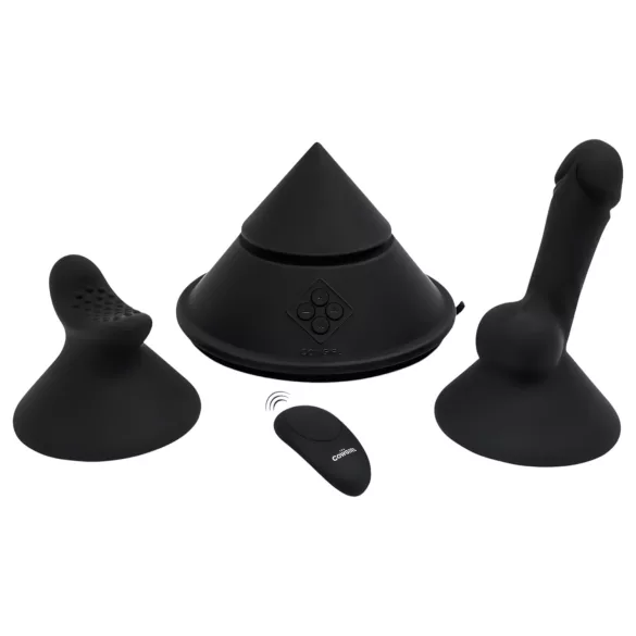 The Cowgirl Cone - slimme seksspeeltje / sexmachine met verschillende opzetstukken (zwart)