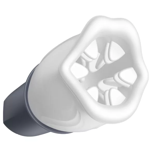 LUX Active First Class - masturbator met roterende kop - wit/grijs