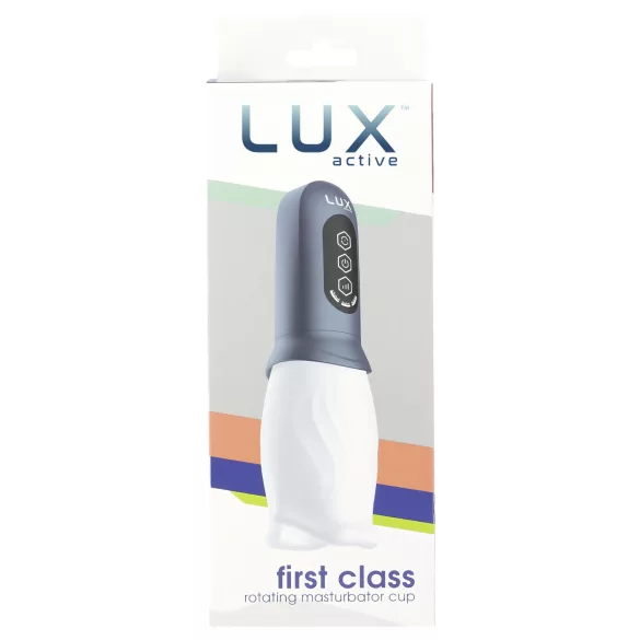 LUX Active First Class - masturbator met roterende kop - wit/grijs