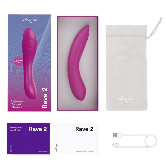 We-Vibe Rave 2 - G-spot vibrator - oplaadbaar - roze