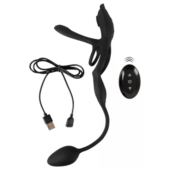 Couples Choice - vibrerende cockring - multifunctioneel - zwart