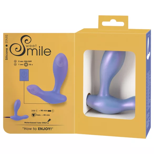 Smile - vibrerende buttplug - siliconen - blauw
