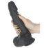 Naked Addiction - realistische roterende stoot vibrator - zwart
