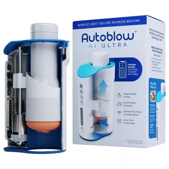 Autoblow A.I. Ultra - elektrische mond masturbator - wit